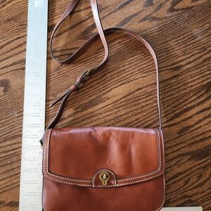 Fossil Brown Leather Crossbody Bag